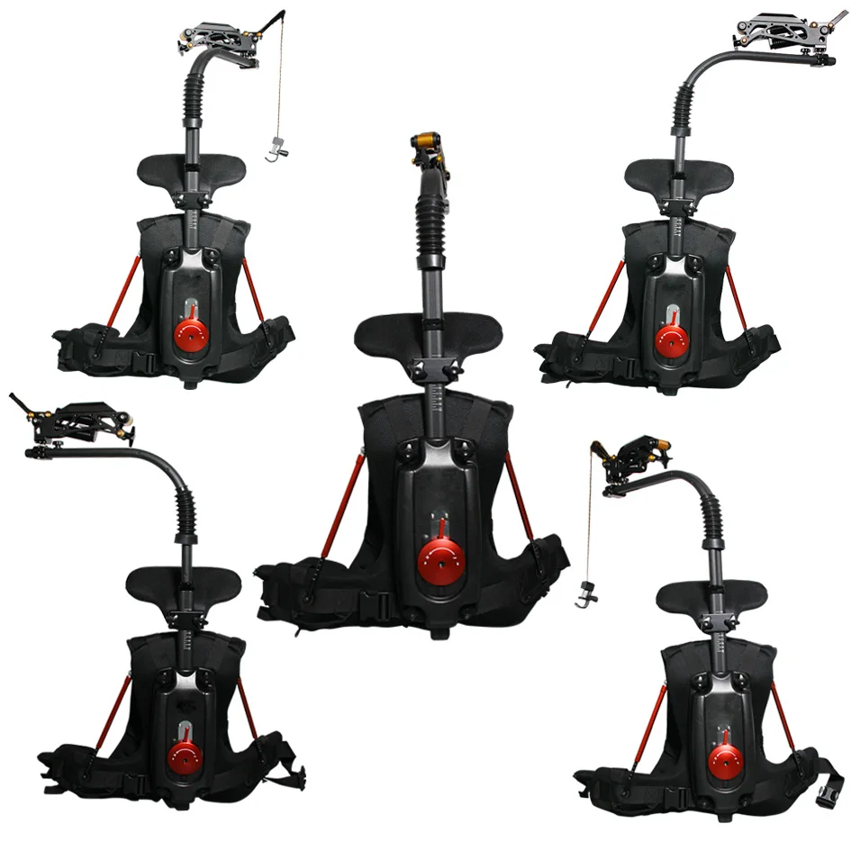 Легкая установка нагрузки 22 lbs-55 фунтов Flowcine устойчивая поддержка тела+ беззвучный демпфирующий кронштейн переносной карданный стабилизатор для SLR камеры видео студийной фотосъемки