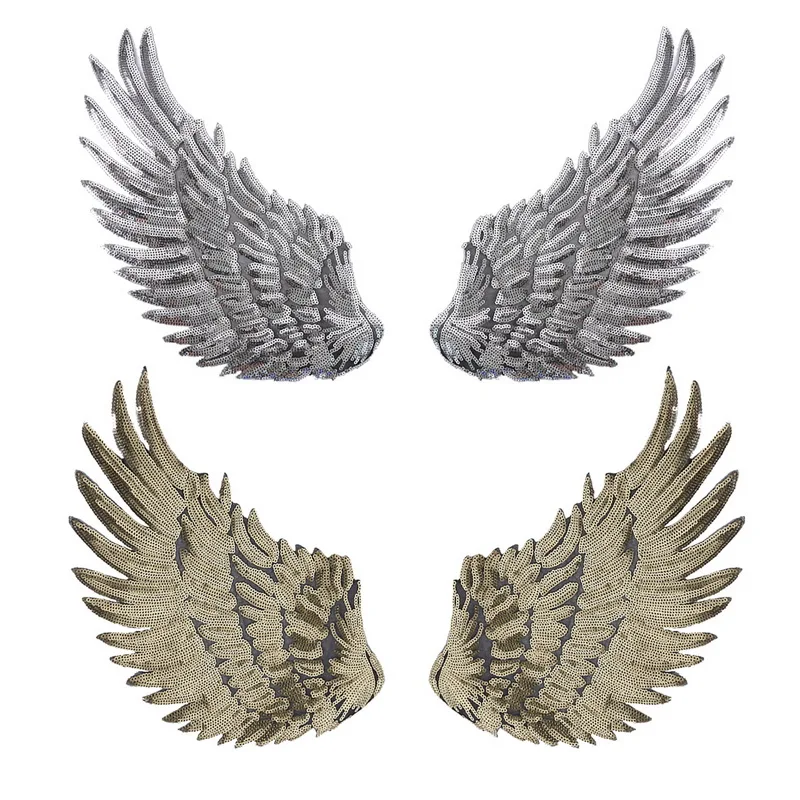 Серебряные и золотые нашивки на одежду в виде логотипов пошив одежды заплатка DIY