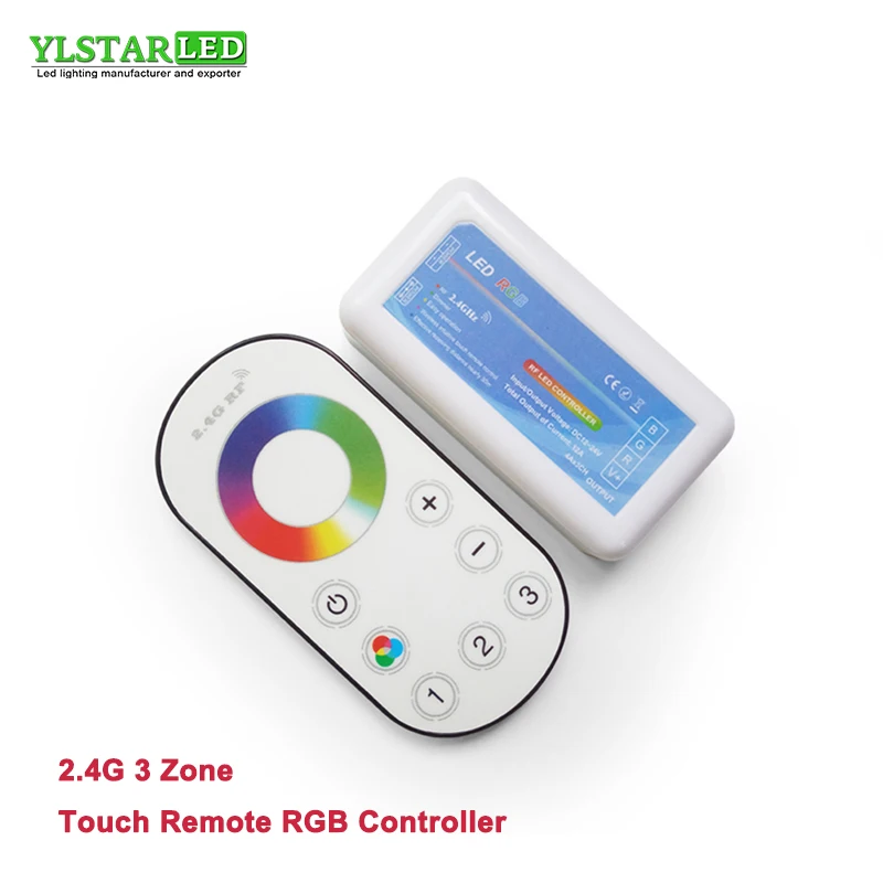 YLSTAR Бесплатная доставка 2018 Новый RF беспроводной 2 4G 3 зоны 12В 24В RGB светодиодный