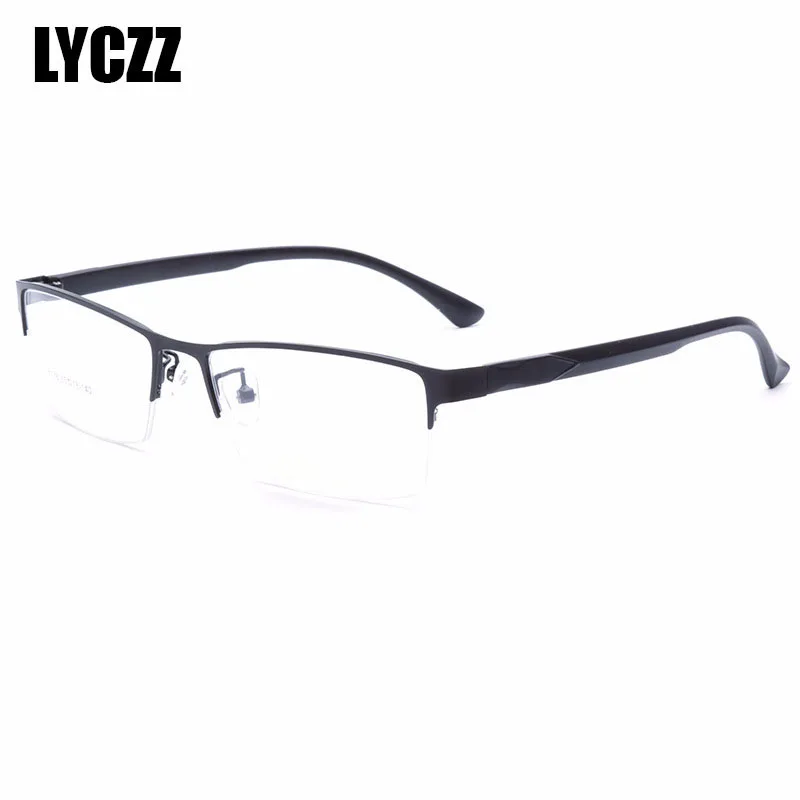 LYCZZ 2019 классические простые мужские оправа для очков при близорукости полуобода