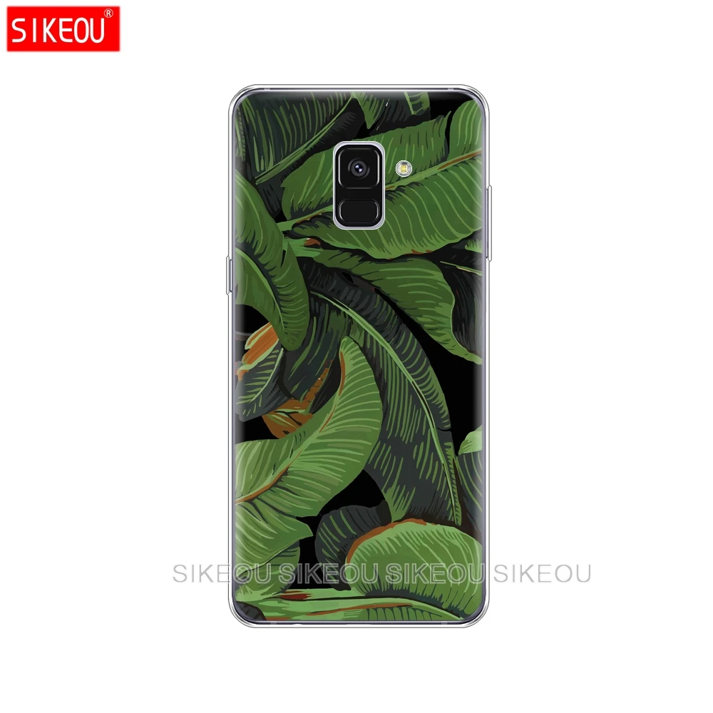 Силиконовый чехол для телефона Samsung Galaxy A8 2018 A3 A310 A5 A510 A7 2016 2017 тропические растения