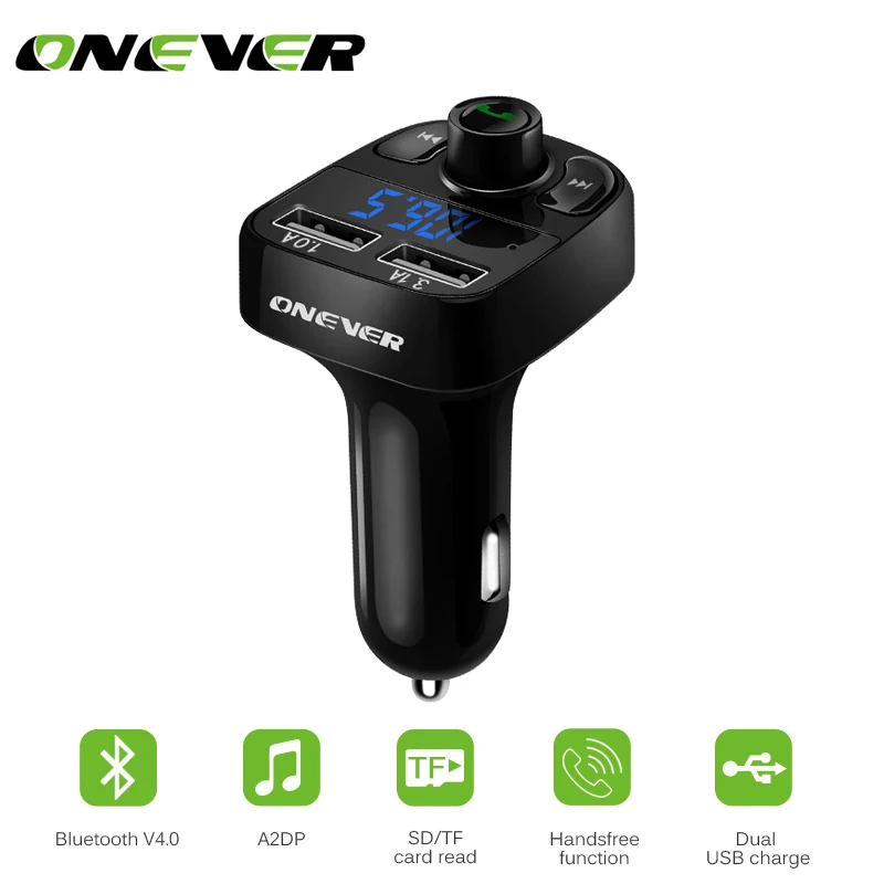 FM-передатчик портативный mp3-плеер со светодиодной подсветкой и двумя USB-портами 4 1