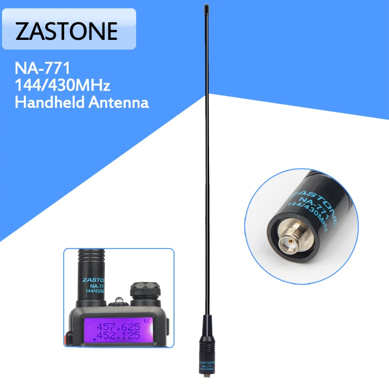 Двухдиапазонная Антенна Zastone NA 771 NA771 SMA Female 144/430 МГц для ручной рации baofeng UV 5R 888 S TG