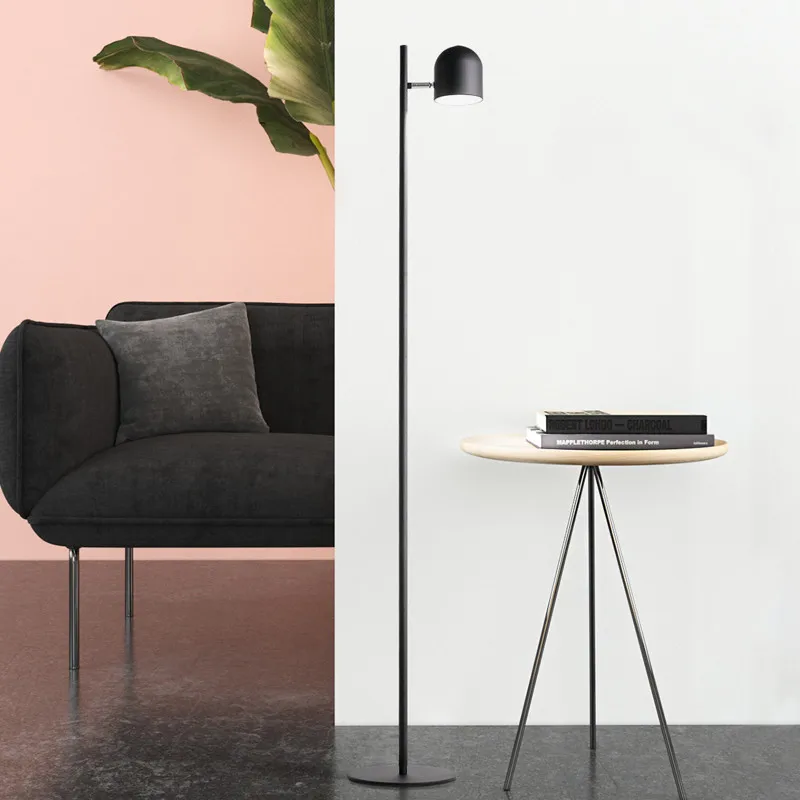 Modern Iron Floor Lamp Creative Led Floor Lights Nordic Living Room Bedroom Bedside Vertical Standing Lamp Home Decor Luminaria