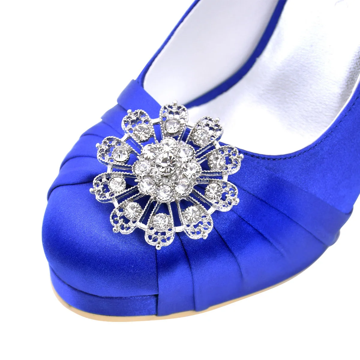 Синего цвета женская обувь на платформе с высокими каблуками Обувь закрытым