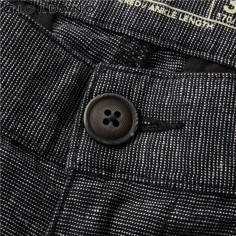 Giordano .мужские повседневные брюки на средней талии из натурального хлопка есть