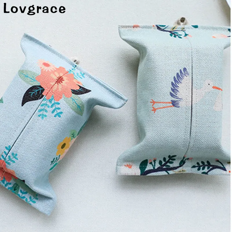 Lovgrace бесплатная доставка хлопковая коробка из льняной ткани диспенсер для