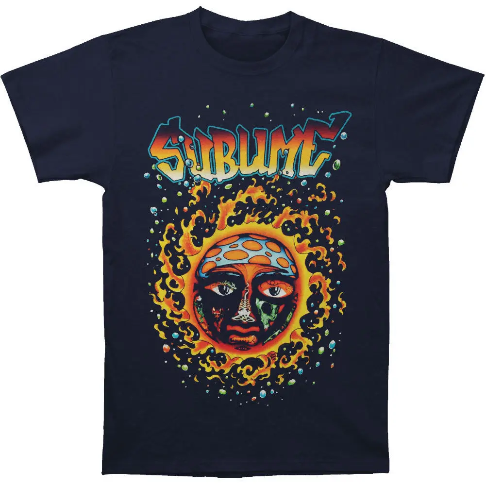 Sublime Для мужчин солнце Солнечный взрыв s Мягкая Футболка Slim Fit темно-футболка
