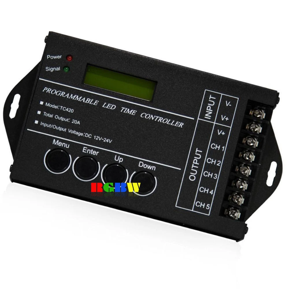 Контроллер времени с USB кабелем 20 А 5 каналов|programmable led time controller|led controllercontroller tc420 |