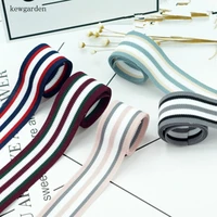 kewgarden 25mm 2 5cm stripe ribbons handmade tape satin ribbon diy bow accessories riband 5m lot
