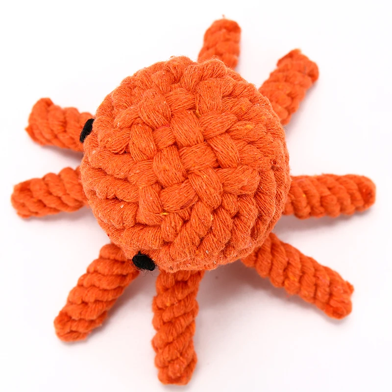 Собака жевательная игрушка большая веревка из натурального хлопка мяч игрушки