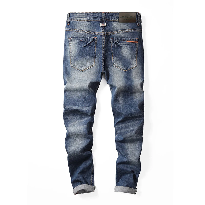 Мужские прямые джинсы размеры 28 40 98% хлопок|biker jeans|biker jeans brandbrand biker |