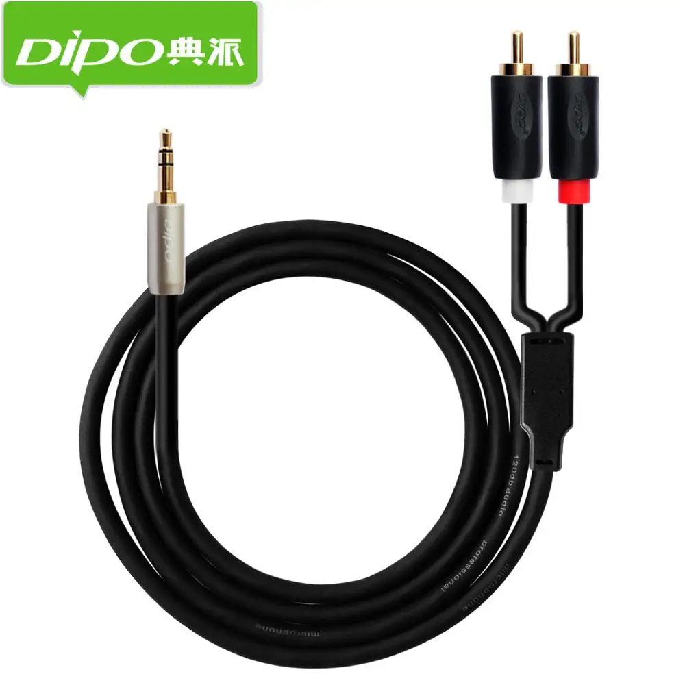 DIPO позолоченный 3 5 мм аудио разъем для премиум-2RCA 2 RCA jack кабель папа-папа 1 м 8 10 15 20 |
