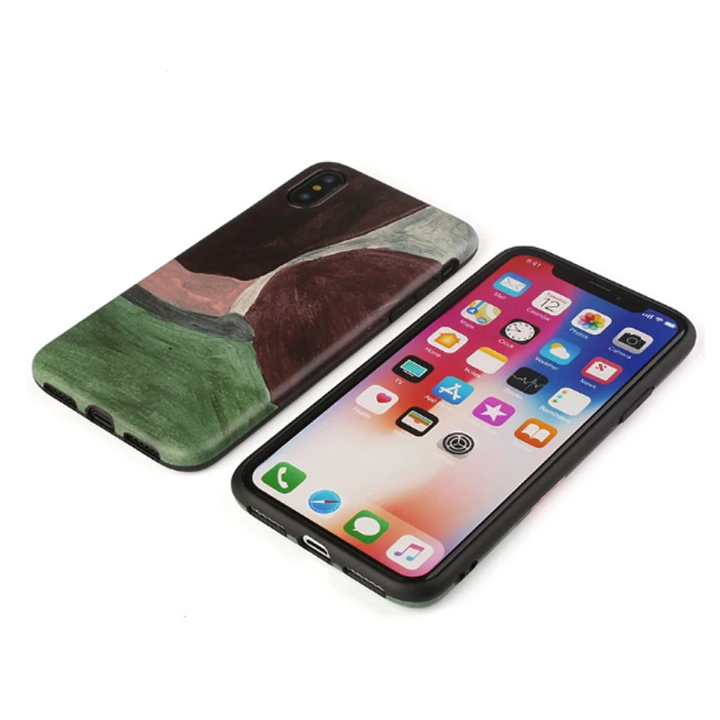 Mutural Печатные Чехол для телефона iPhone 6 7 8 Случаи Защитная Стекло крышка Plus X