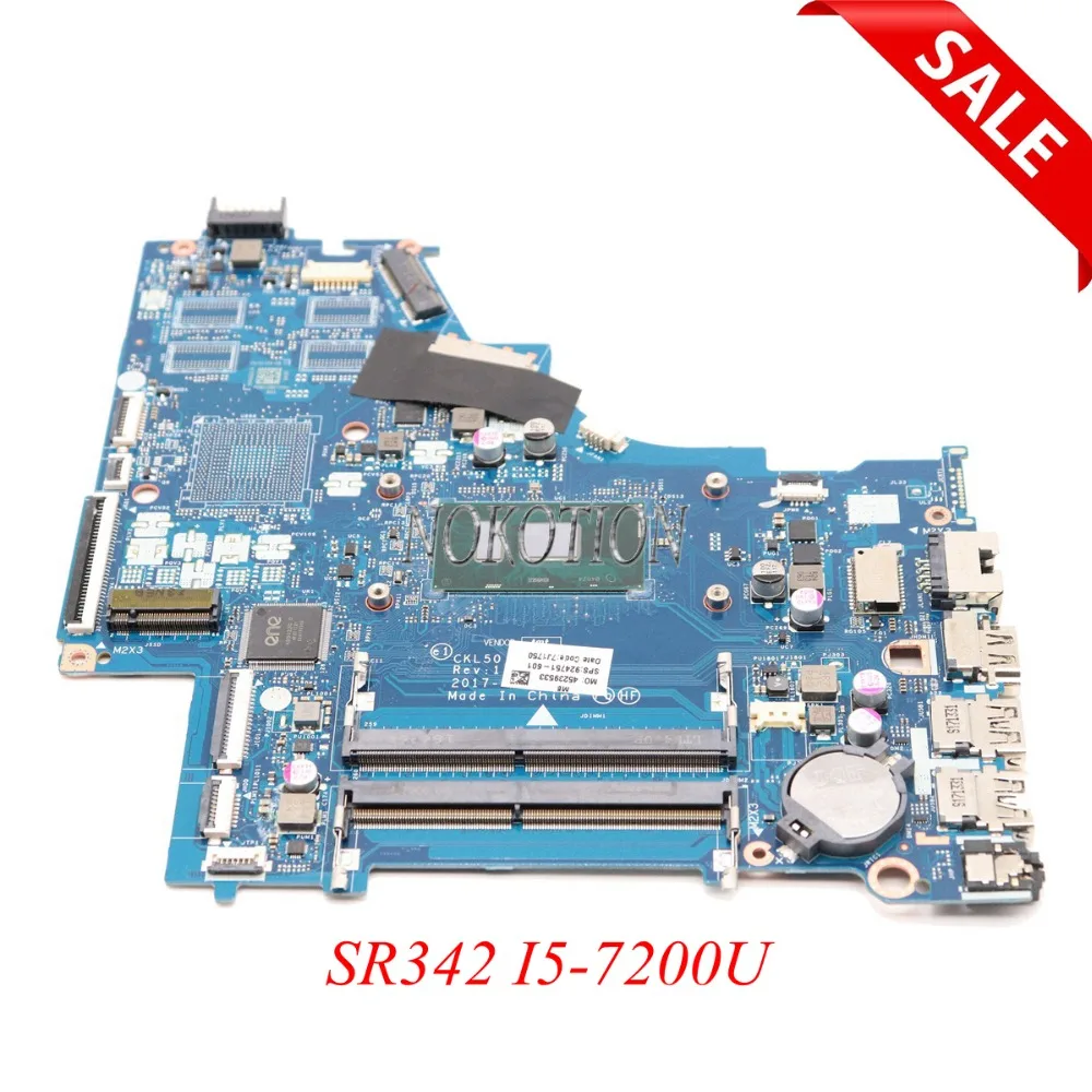 NOKOTION CKL50 LA E801P материнская плата для ноутбука HP Pavilion 15 BS SR342 I5 7200U основная 924751 601
