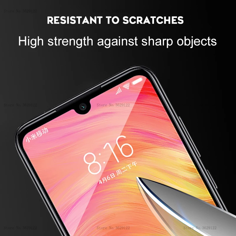2-в-1 Защитное стекло для камеры Redmi Note 7 закаленное Xiaomi защитная пленка экрана redmi |