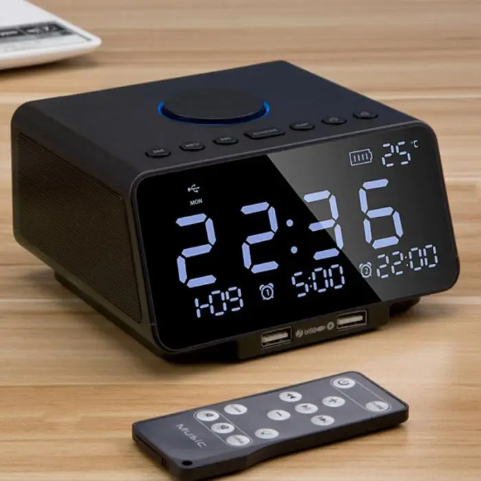 K9 Bluetooth беспроводной динамик стерео сабвуфер для iPhone PC Поддержка AUX TF FM громкой связи Temp будильник с 5," светодиодный экран