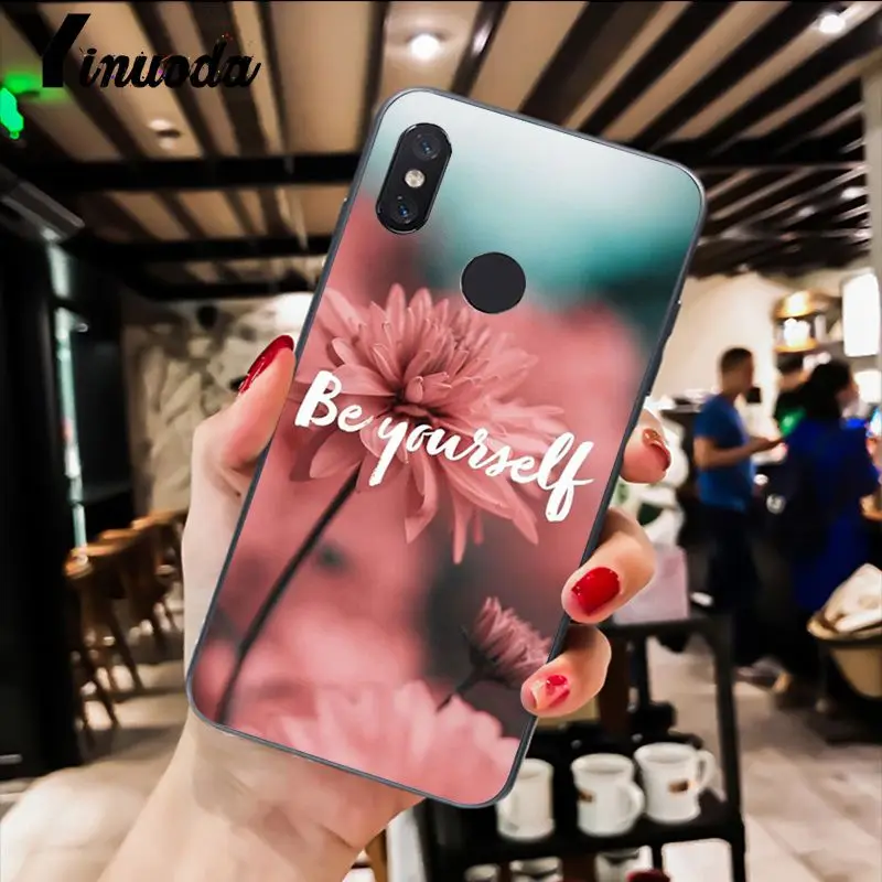 Чехол для телефона Yinuoda Be Yourself с цитатами и ароматическими цветами Xiaomi Redm4X 6A 5A 7A