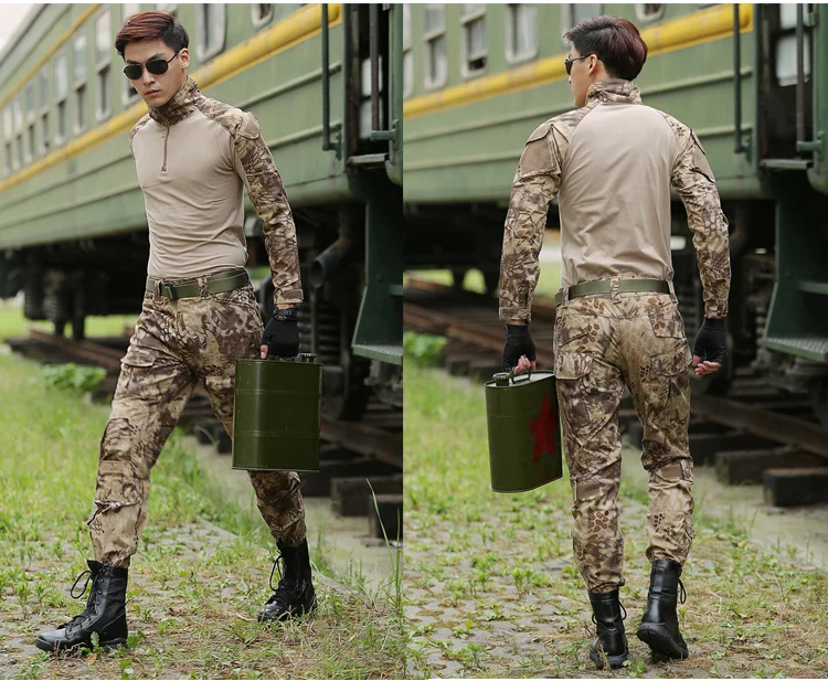 Летняя уличная тактическая форма Kryptek Камуфляжный костюм для мужчин армейская