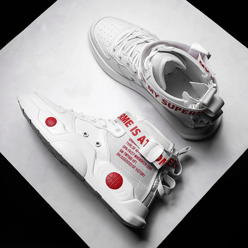 Shoe man 2018 Korean version fad shoes hip hop Gaobang men's little white air force 1 trendy | Спорт и развлечения