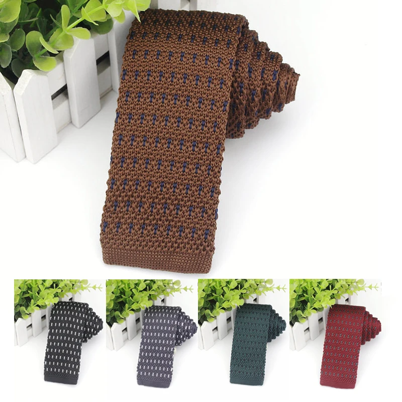 

2018 Fashion Slim Knit Ties 6 Cm Sober Solid Color Neck Ties For Men Special Lovely Heart Design Corbatas Estrechas Hombre