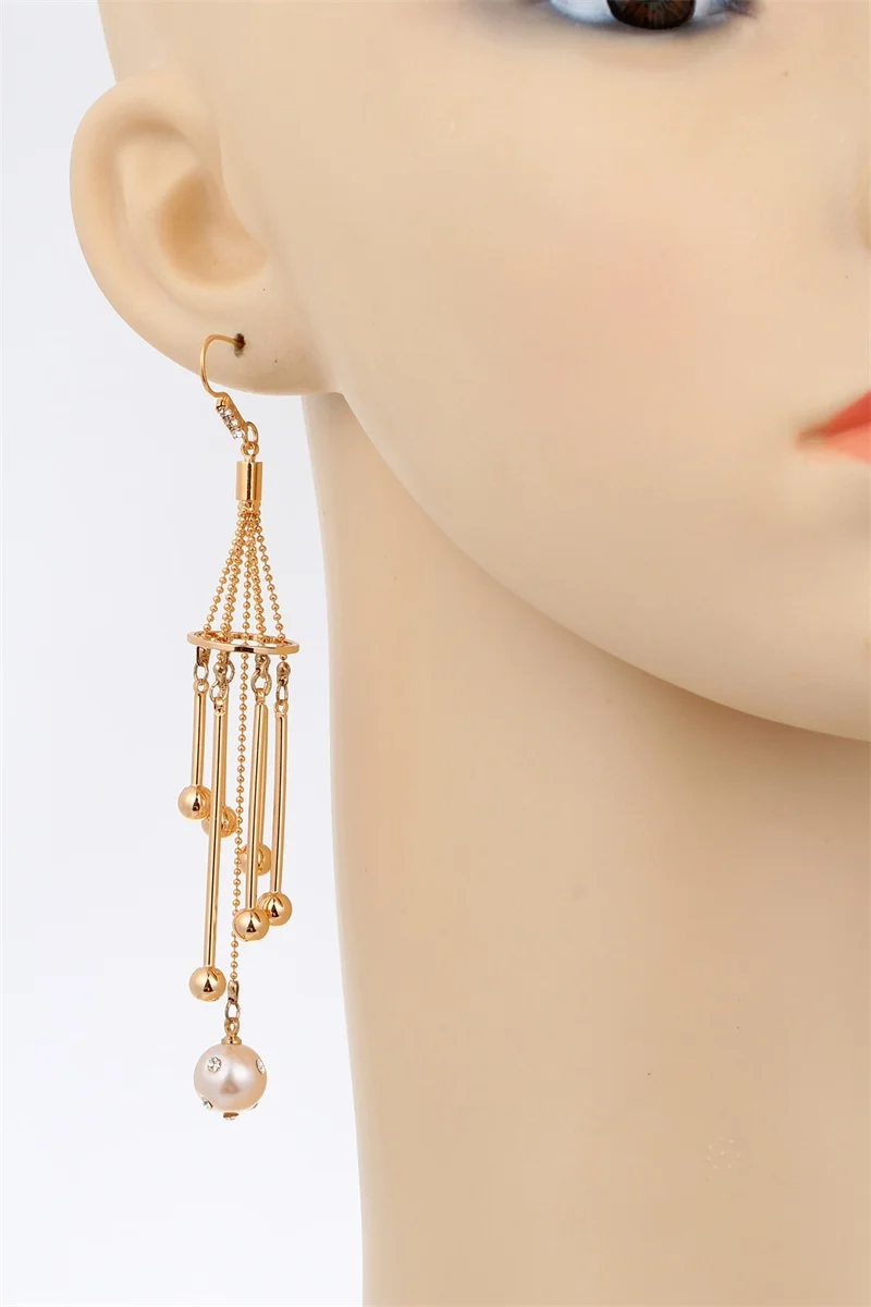 Женские серьги подвески с жемчужными кристаллами|dangle long earrings|long drop earringslong earrings |