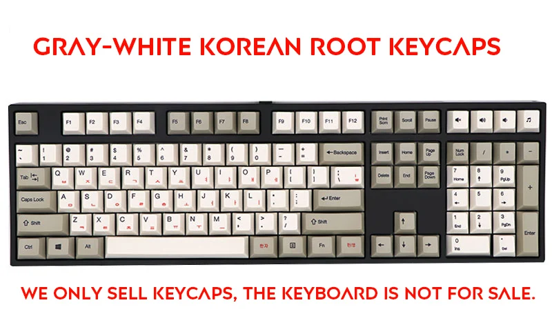 OEM Korean 108 ключ русский/корейский/японский Сублимация корневого красителя OEM профиль колпачки утолщаются PBT колпачки для Cherry MX Mechanical - Цвет: OEM Korean