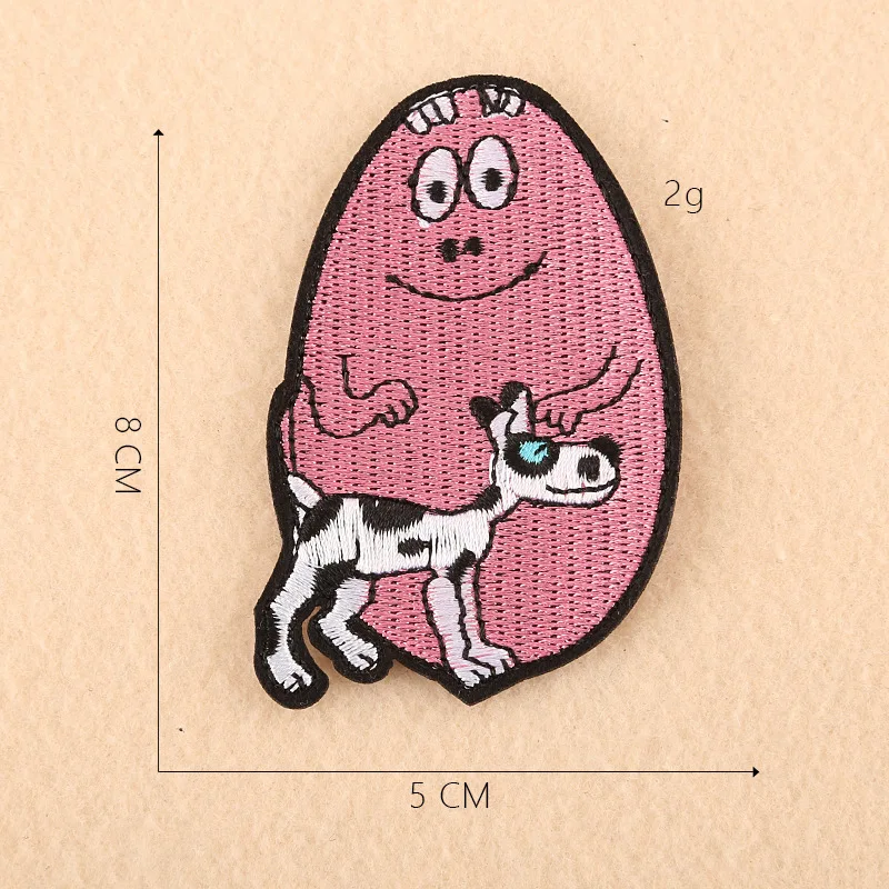 5 Мультфильм милый Barbapapa вышитые термонаклейки наклейки для одежды 3D Diy Kawaii аниме звезда аппликации шапки обувь джинсы Декор - Цвет: 5