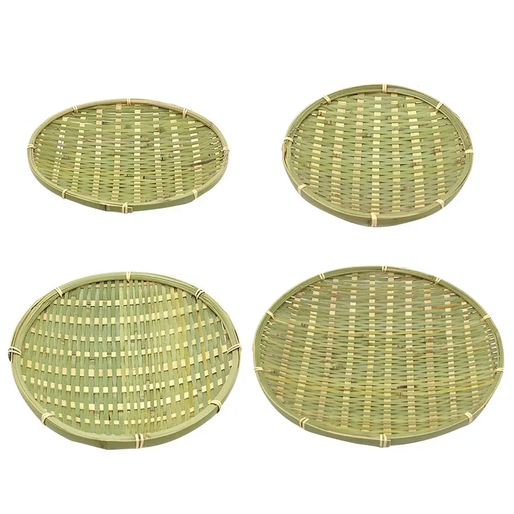 Бамбуковые плетеные пластины из бамбукового сито блюдо для закусок корзина