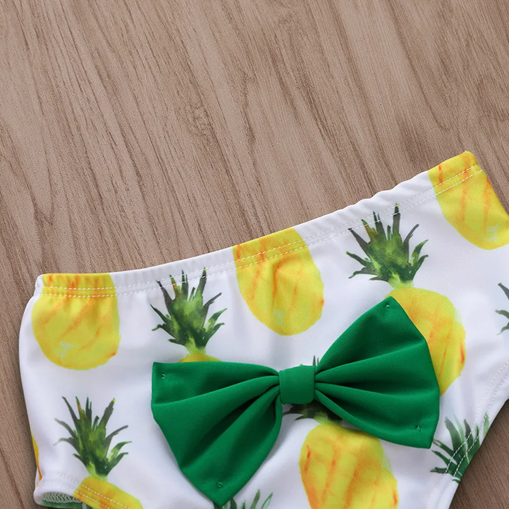 children swimwear for girls Summer Baby Girls Kids Print Fruit Bikini Tassel Beach Swimsuit Bathing Swimwear Sets | Детская одежда и