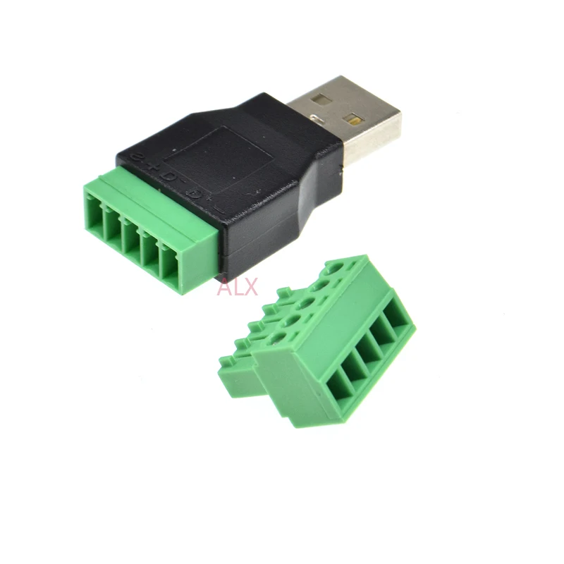 1 шт. штекер USB A типа 2 0 на 5 контактный винтовой коннектор шаг 3 мм usb адаптер для
