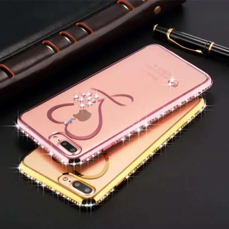 Чехол со стразами чехол для телефона из мягкого термопластика с кристаллами