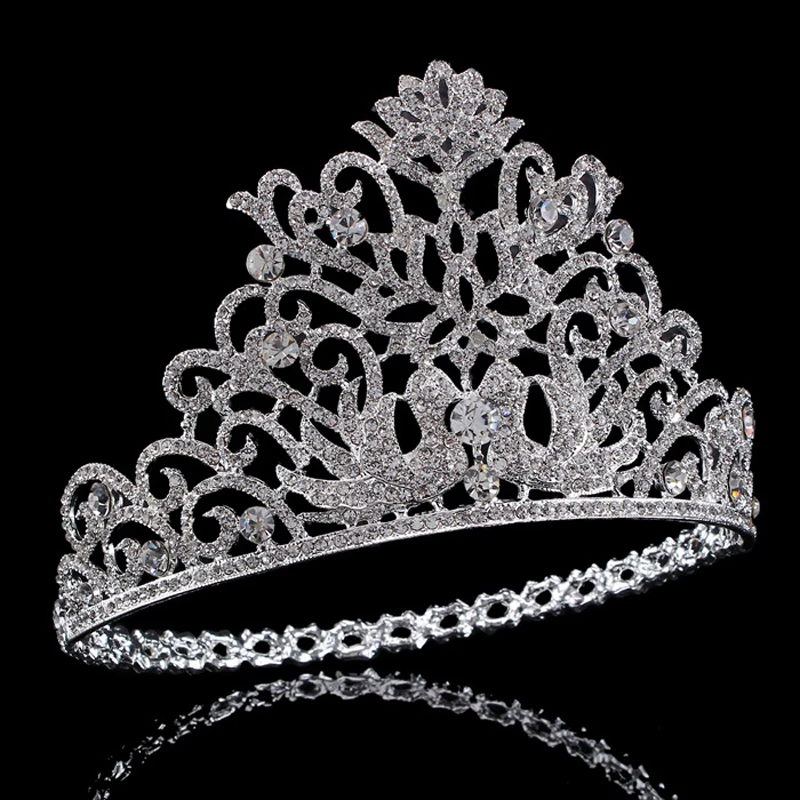2018 модная свадебная круглая корона диадема Роскошные блестящие хрустальные