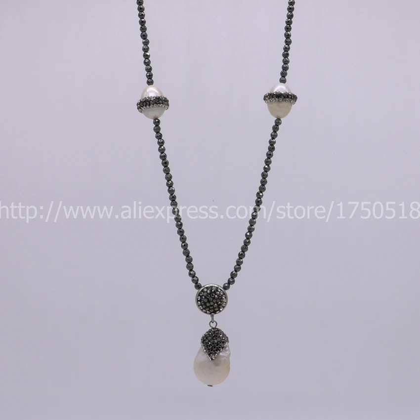 Ручной работы 4 нити натуральный жемчуг покрытый стразами и жемчужные бусины 28