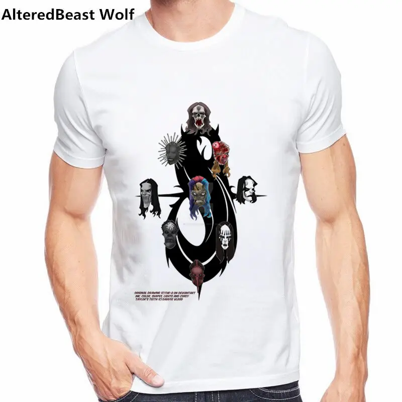 Мужская футболка с коротким рукавом Slipknot в стиле панк 2019 | Футболки