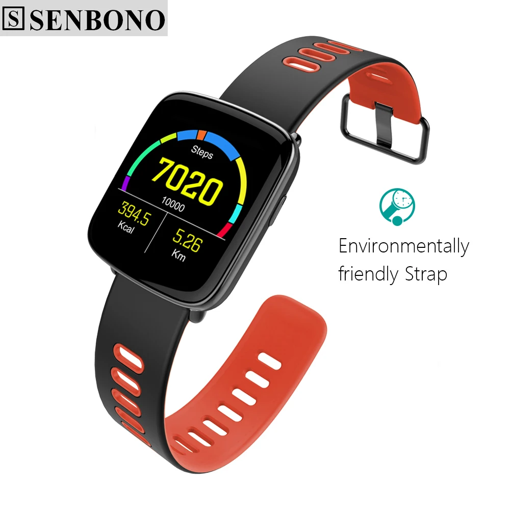Senbono SBN GV68 Bluetooth Smart Watch IP68 Водонепроницаемый MTK2502 Smartwatch шагомер сидячий сигнал
