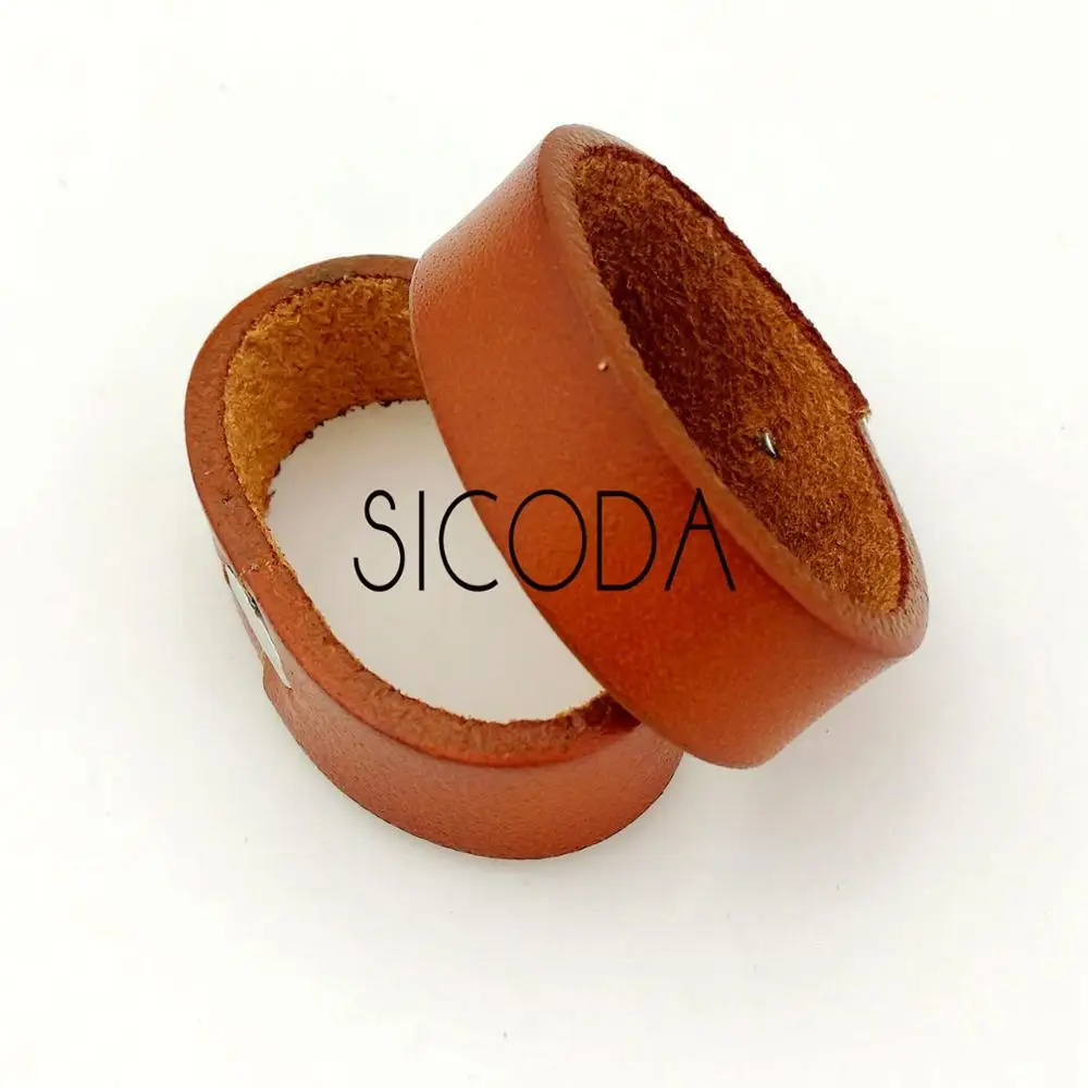SICODA 4 шт. мужской кожаный ремень кольцо DIY Аксессуары для кожаного ремня ремень Хранитель DIY шитье Кожа ремесло изготовление - Цвет: tan
