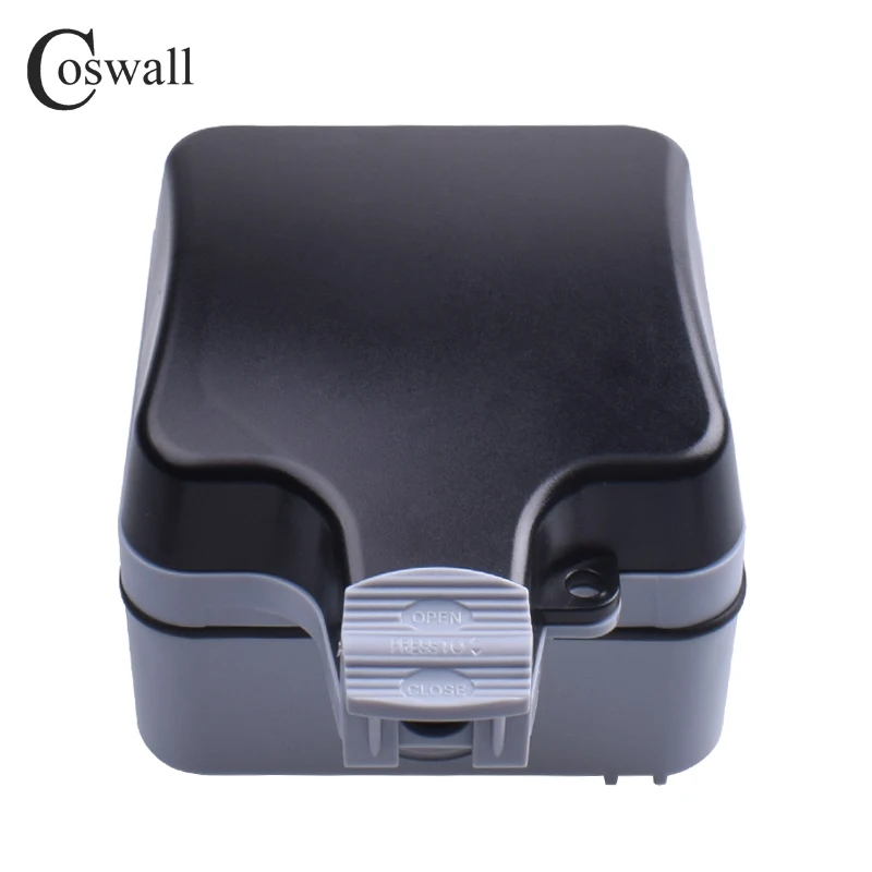 Водонепроницаемая уличная настенная розетка Coswall IP66 16 А с двойным USB портом для