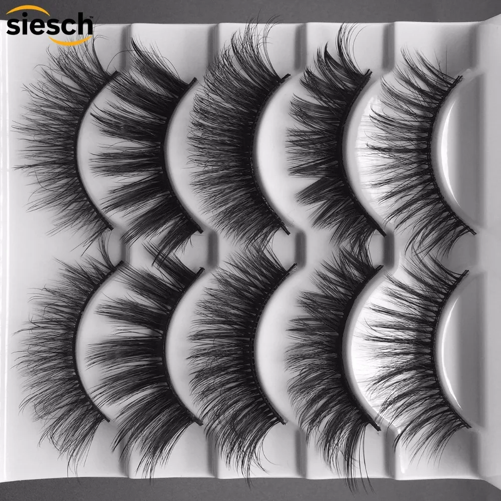 5 пар смешанных 3D норковых волос накладные ресницы толстые скрученные полные