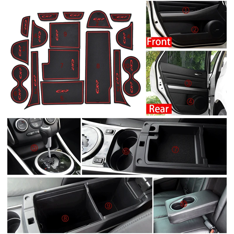 16 шт. Нескользящие Коврики для дверей MAZDA аксессуары автомобиля | Автомобили и