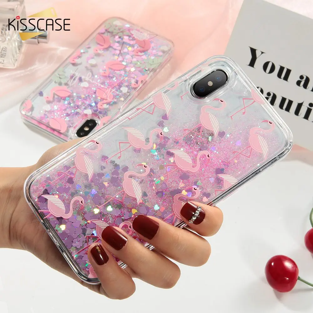KISSCASE Dynamic Girly блестящие чехлы для телефонов iPhone XS Max XR X 6s 8 чехол силиконовый 6 7 Plus