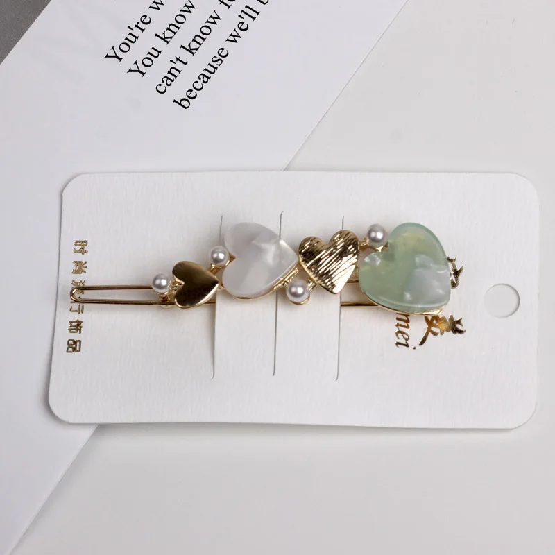 light green Ruoshui женщина BB заколки для волос зажимы красивые заколки девушки заколка для волос Модные Заколки корейский стиль аксессуары для волос головной убор украшения для волос украшения для волос - Цвет: light green