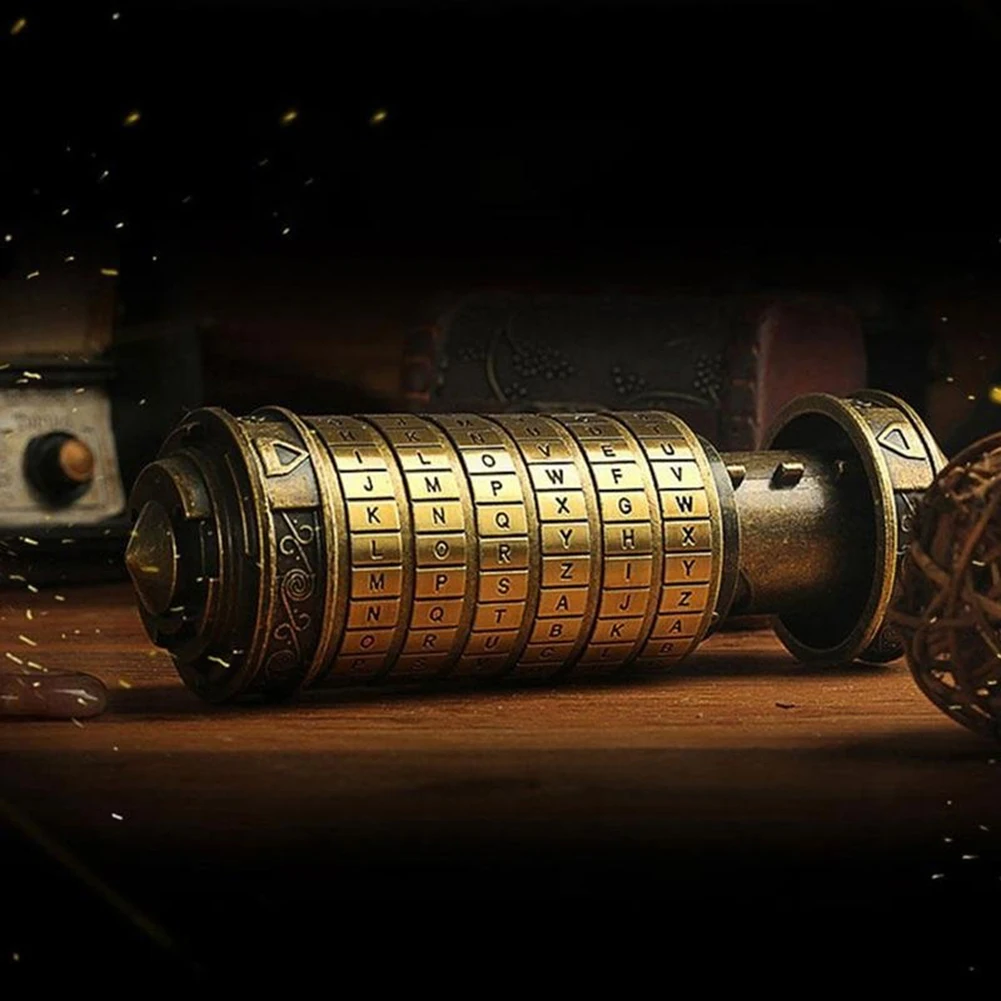Мини цилиндр Lockbox да Винчи код Алфавит замок Cryptex Валентина подарочная коробка |