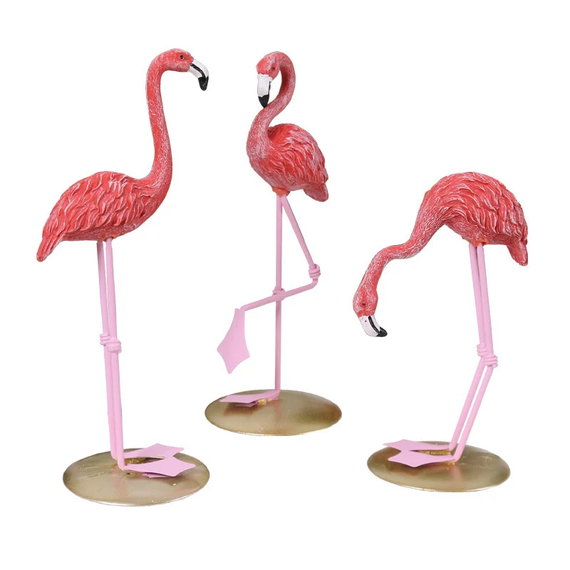 Декор для дома в скандинавском стиле фигурки с розовым фламинго украшение