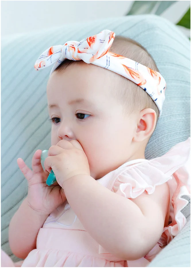 1 pieces Kids Hair Bands Unicorn Flamingo Mermaid Fish Scale Headband Elastic Bow Headwear Accessories Gifts 904 | Детская одежда и
