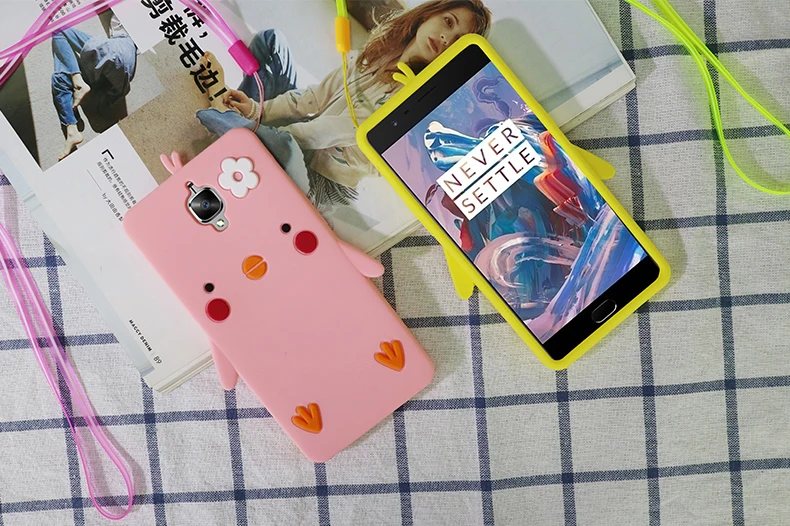 Oneplus 3T Cartoon Case Cute chicken Silicone back phone cover for / 3/ Oneplus3 cases |