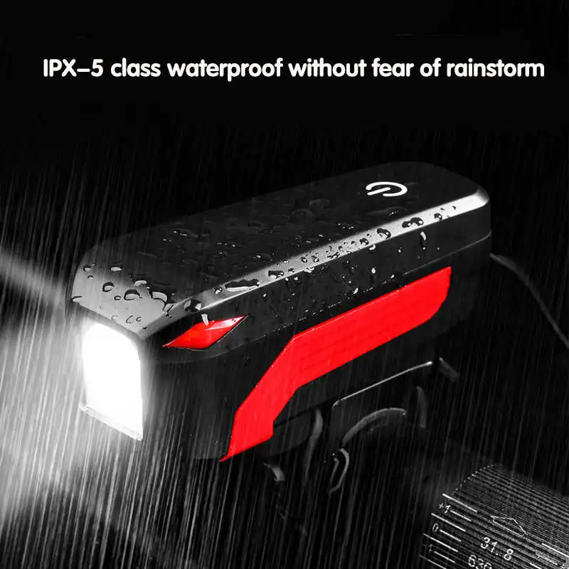 Black Велосипедная лампа USB светодиодная велосипедная лампа сигнал MTB фара дорожные велосипедные фары USB перезаряжаемые велосипедные аксессуары - Цвет: Black