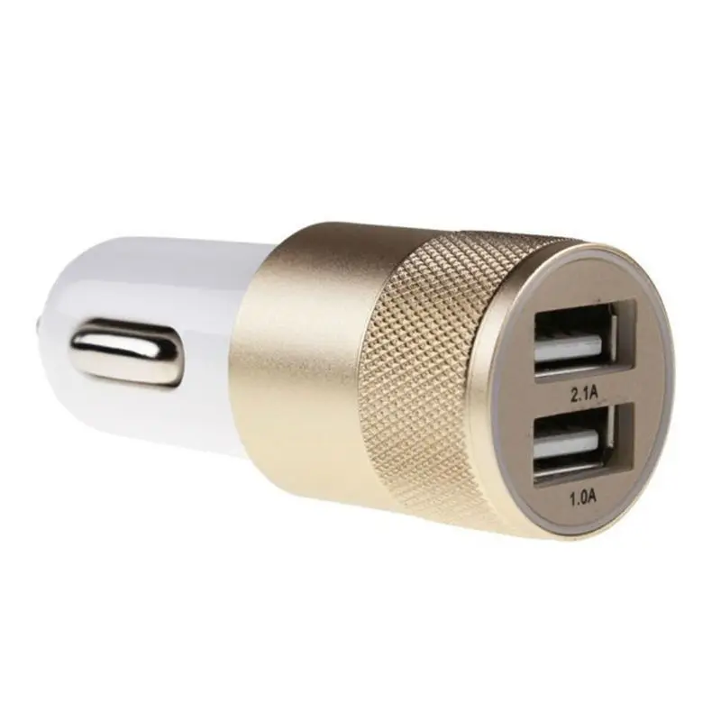Universal 2.1A+1A Aluminum material Dual 2 Port USB Car Charger For 5 / 6 /For Galaxy S4 S5 Note CH127 | Мобильные телефоны и