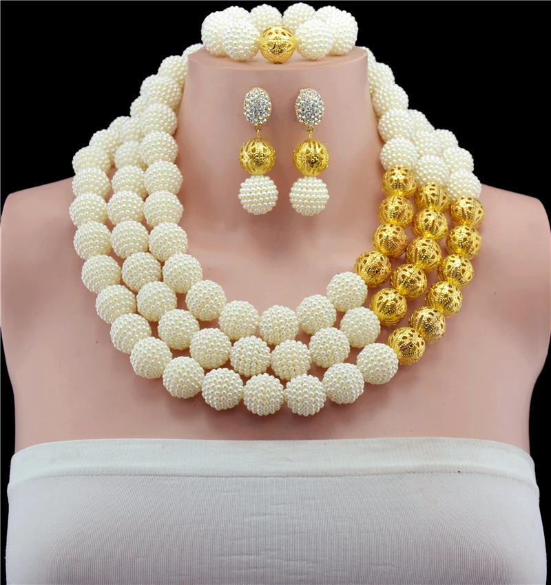 Набор ювелирных изделий из великолепных африканских полукруглых бусин набор