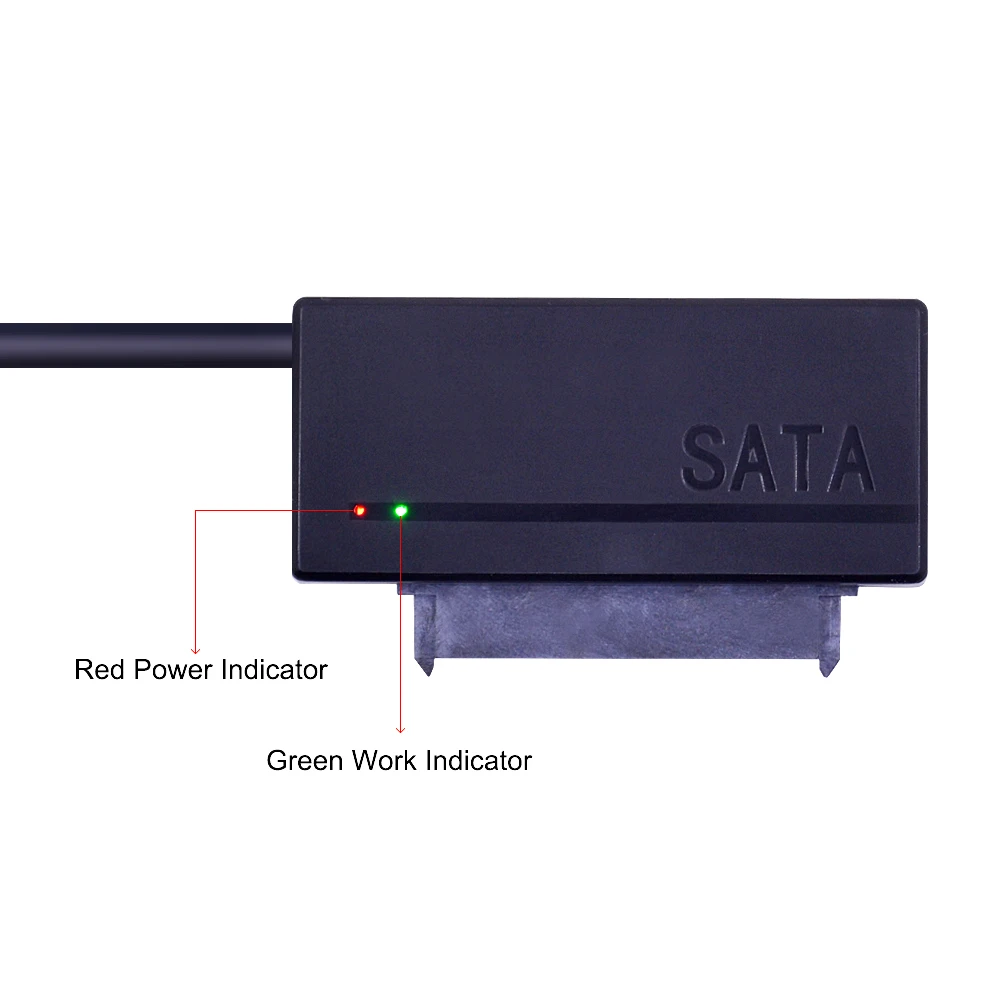 CHIPAL 10 шт. двойной светодиодный USB 2 0 для SATA3.0 7 + 15 22Pin кабель адаптер USB2.0 22